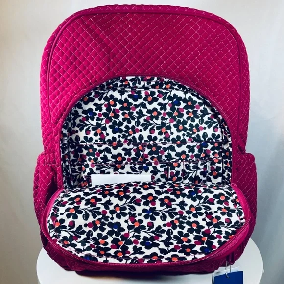 Vera Bradley Campus Backpack Valentines Day Raspberry - Picture 5 of 9